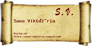 Sass Viktória névjegykártya