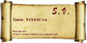 Sass Viktória névjegykártya