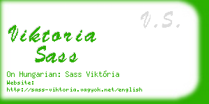 viktoria sass business card